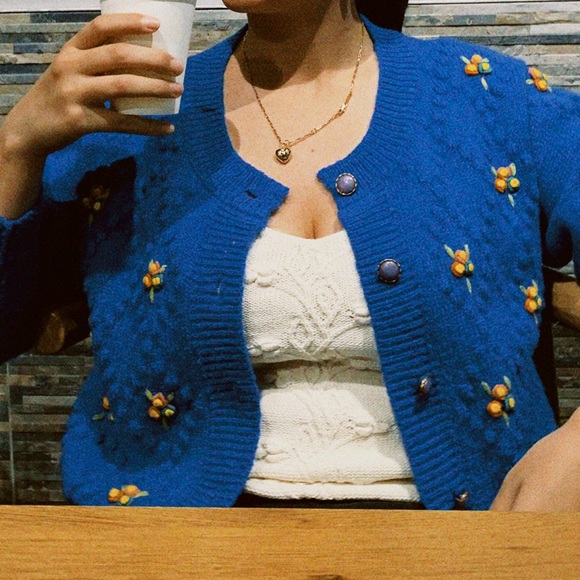 Vintage style crochet cardigan (size: S) - Picture 10 of 10